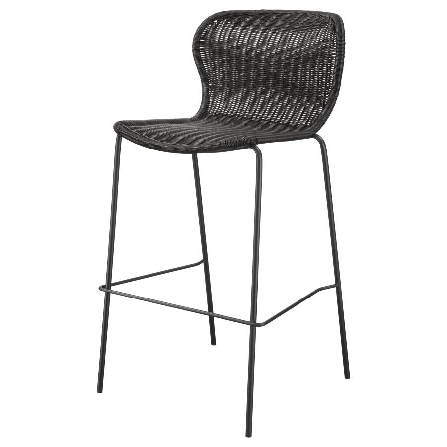 Mckinley Faux Rattan Metal Bar Chair Brown (Set of 2) - 192040