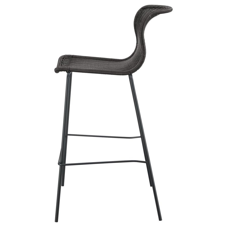 Mckinley Faux Rattan Metal Bar Chair Brown (Set of 2) - 192040