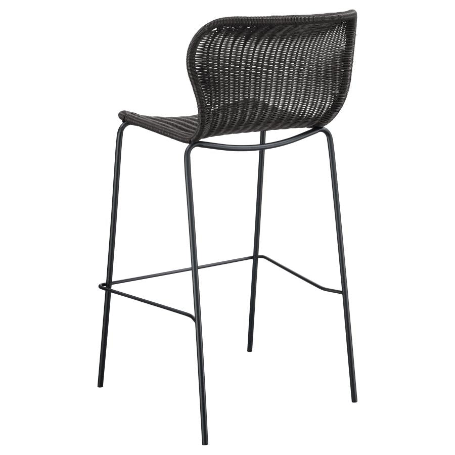 Mckinley Faux Rattan Metal Bar Chair Brown (Set of 2) - 192040