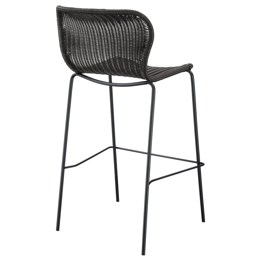Mckinley Faux Rattan Metal Bar Chair Brown (Set of 2) - 192040