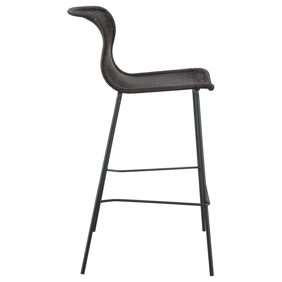 Mckinley Faux Rattan Metal Bar Chair Brown (Set of 2) - 192040