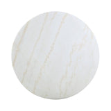 Kella Round 50-inch Marble Top Dining Table White Marble - 192061