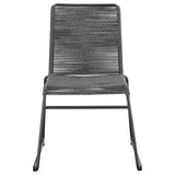 Jerome Woven Rope Stackable Side Chair Charcoal (Set of 2) - 192062