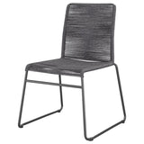 Jerome Woven Rope Stackable Side Chair Charcoal (Set of 2) - 192062