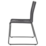 Jerome Woven Rope Stackable Side Chair Charcoal (Set of 2) - 192062