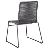 Jerome Woven Rope Stackable Side Chair Charcoal (Set of 2) - 192062