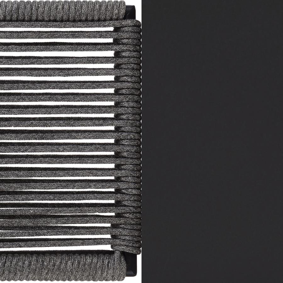 Jerome Woven Rope Stackable Side Chair Charcoal (Set of 2) - 192062