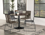 Jerome Woven Rope Stackable Side Chair Charcoal (Set of 2) - 192062