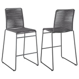 Jerome Woven Rope Metal Bar Chair Charcoal (Set of 2) - 192064