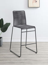 Jerome Woven Rope Metal Bar Chair Charcoal (Set of 2) - 192064