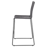 Jerome Woven Rope Metal Bar Chair Charcoal (Set of 2) - 192064