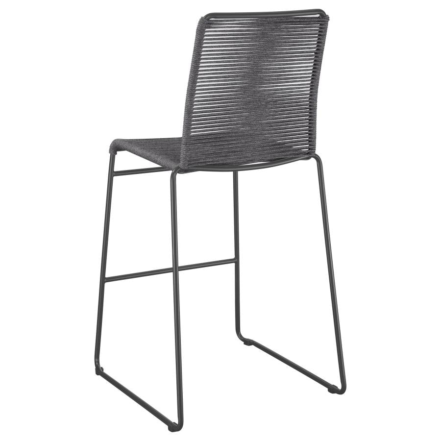 Jerome Woven Rope Metal Bar Chair Charcoal (Set of 2) - 192064