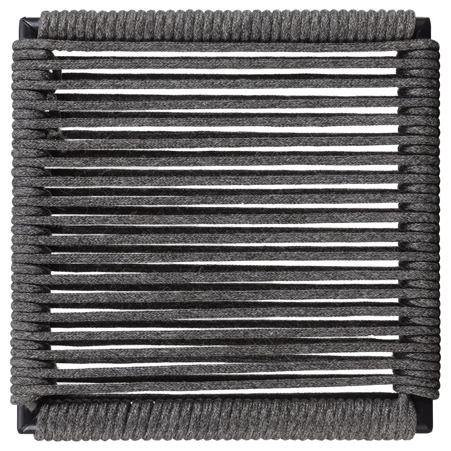 Jerome Woven Rope Metal Bar Chair Charcoal (Set of 2) - 192064