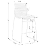 Jerome Woven Rope Metal Bar Chair Charcoal (Set of 2) - 192064