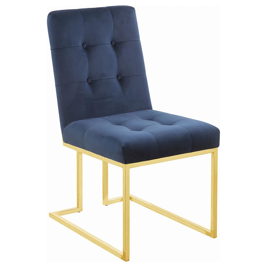 Cisco Velvet Upholstered Dining Side Chair Gold (Set of 2) - 192493