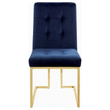 Cisco Velvet Upholstered Dining Side Chair Gold (Set of 2) - 192493