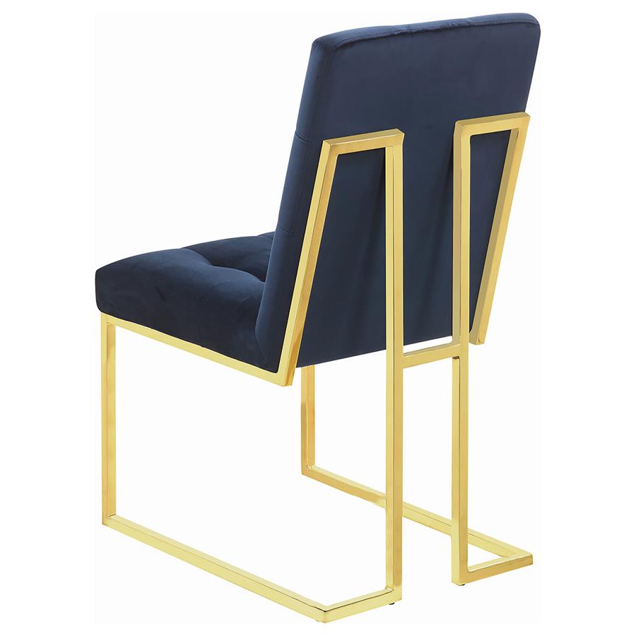 Cisco Velvet Upholstered Dining Side Chair Gold (Set of 2) - 192493