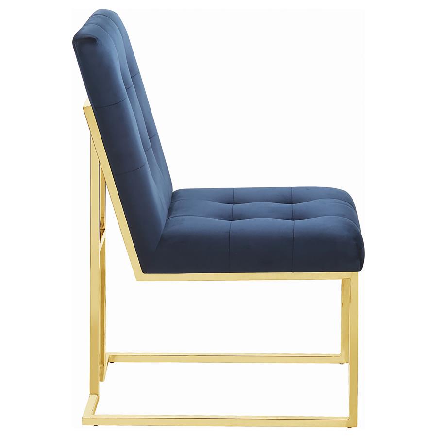Cisco Velvet Upholstered Dining Side Chair Gold (Set of 2) - 192493