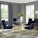 Cisco Velvet Upholstered Dining Side Chair Gold (Set of 2) - 192493