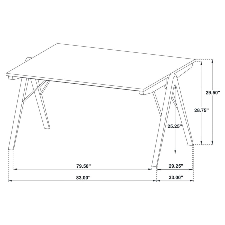 Randolph 5-piece Rectangular Dining Table Sheesham and Brown - 192521-S5