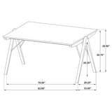 Randolph 5-piece Rectangular Dining Table Sheesham and Brown - 192521-S5