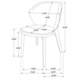 Randolph Dining Side Chair Butterscotch and Brown (Set of 2) - 192522