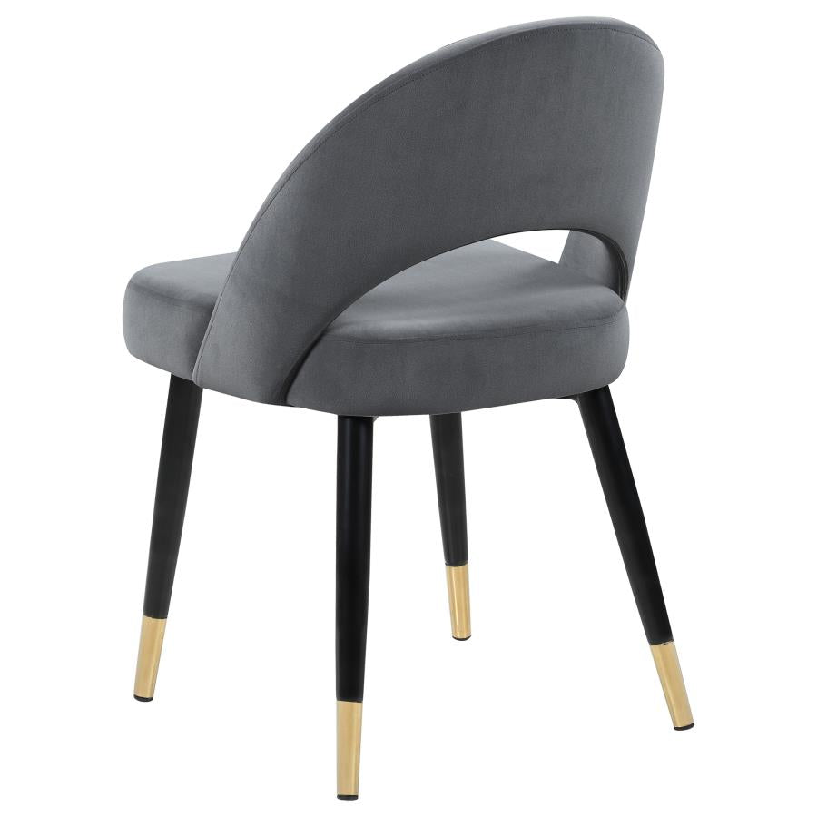 Lindsey Upholstered Dining Side Chair Grey (Set of 2) - 192542