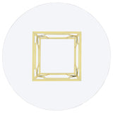 Starlight Round 54-inch Glass Top Metal Dining Table Brass - 192641BG