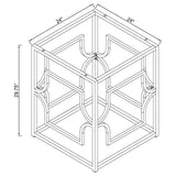 Starlight Square Metal Dining Table Base Brass - 192641