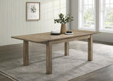 Cardova 87-inch Solid Wood Extension Dining Table Vineyard Oak - 192921