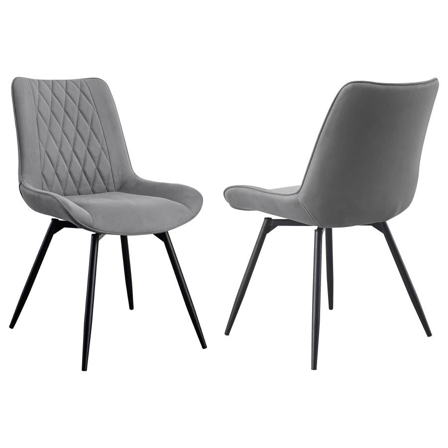 Diggs Upholstered Swivel Dining Side Chair Grey (Set of 2) - 193312