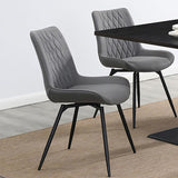 Diggs Upholstered Swivel Dining Side Chair Grey (Set of 2) - 193312