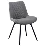 Diggs Upholstered Swivel Dining Side Chair Grey (Set of 2) - 193312