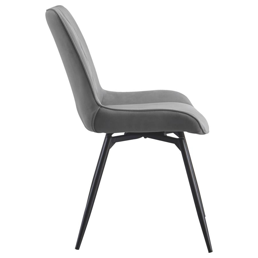 Diggs Upholstered Swivel Dining Side Chair Grey (Set of 2) - 193312