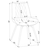Diggs Upholstered Swivel Dining Side Chair Grey (Set of 2) - 193312
