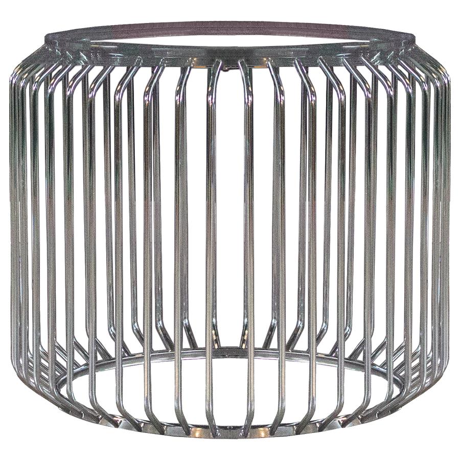 Veena Round Metal Dining Table Base Chrome - 193430
