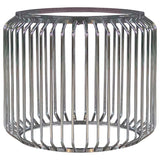 Veena Round Metal Dining Table Base Chrome - 193430