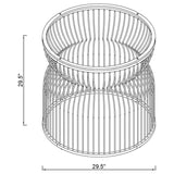 Granvia Round Metal Dining Table Base Gunmetal - 193511