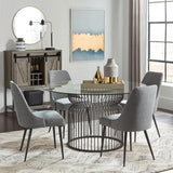 Granvia Round Metal Dining Table Base Gunmetal - 193511