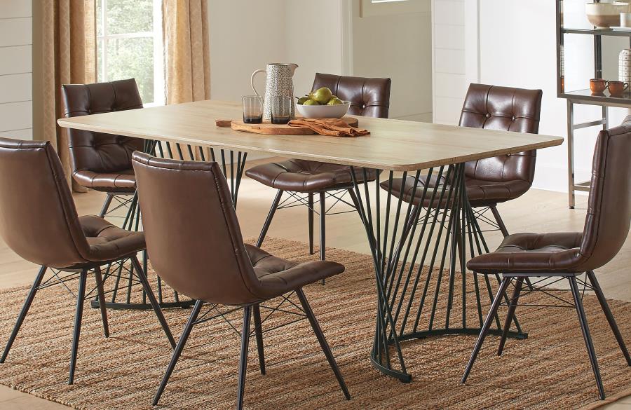 Altus 80-inch Composite Wood Dining Table Natural Oak - 193531