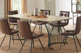 Altus 80-inch Composite Wood Dining Table Natural Oak - 193531