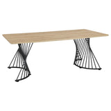 Altus 80-inch Composite Wood Dining Table Natural Oak - 193531