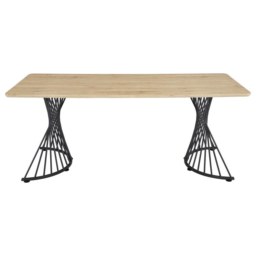 Altus 80-inch Composite Wood Dining Table Natural Oak - 193531