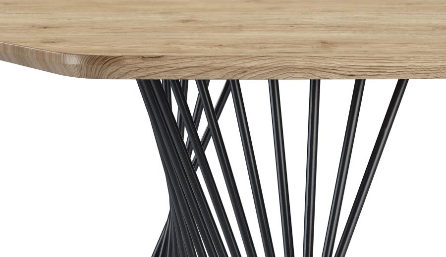 Altus 80-inch Composite Wood Dining Table Natural Oak - 193531