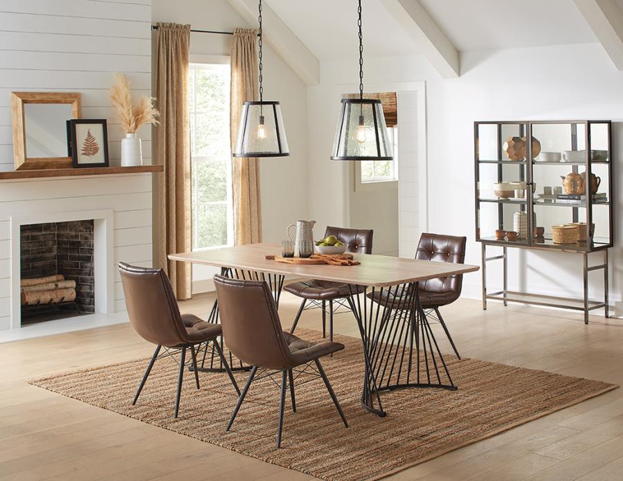 Altus 80-inch Composite Wood Dining Table Natural Oak - 193531