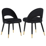 Lindsey Upholstered Dining Side Chair Black (Set of 2) - 193562