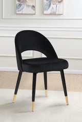 Lindsey Upholstered Dining Side Chair Black (Set of 2) - 193562