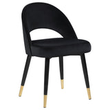 Lindsey Upholstered Dining Side Chair Black (Set of 2) - 193562