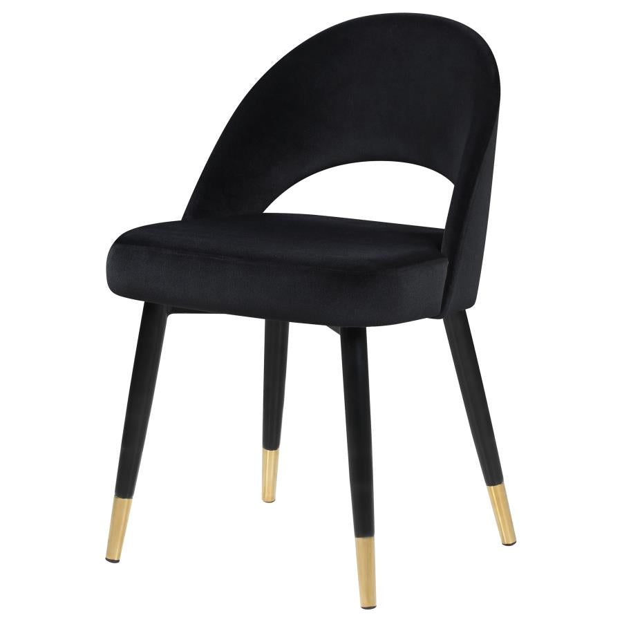 Lindsey Upholstered Dining Side Chair Black (Set of 2) - 193562