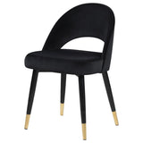 Lindsey Upholstered Dining Side Chair Black (Set of 2) - 193562